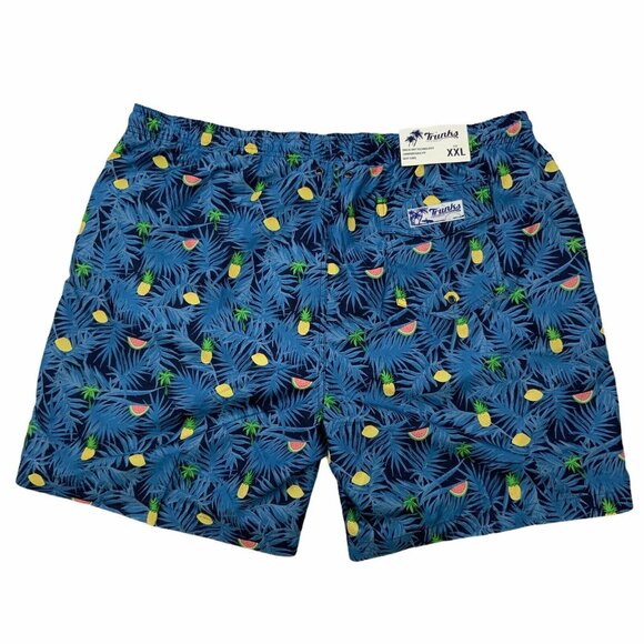 Trunks Sano Short Swim Trunks 2XL XXL Blue Pineapple Swingers Beach Swimsuit - Picture 11 of 12